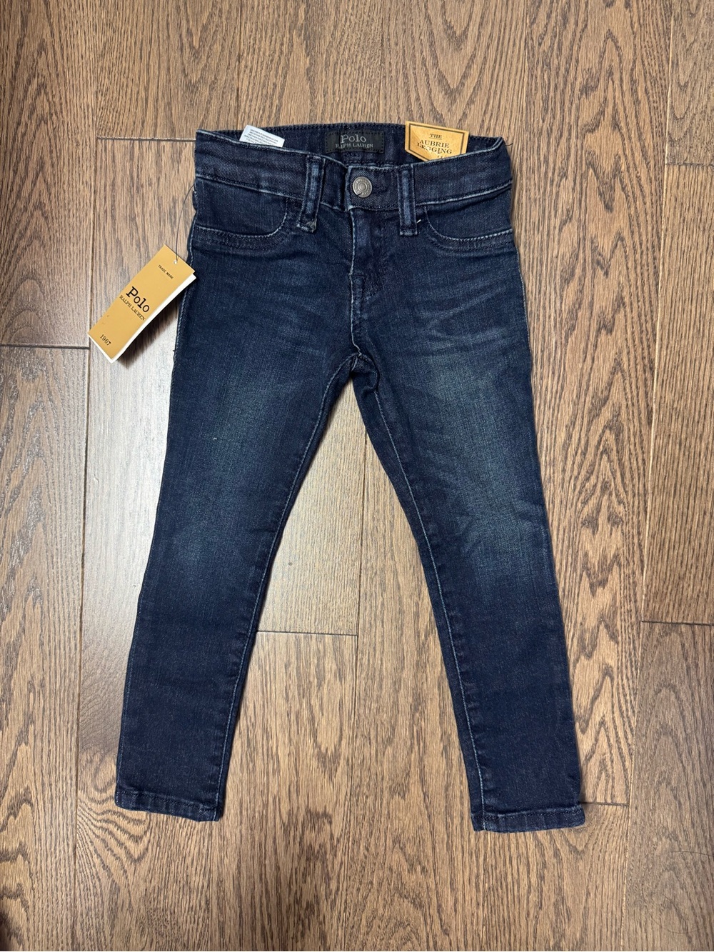 Polo by Ralph Lauren Dark Indigo Kids Jeans with Tan Tag